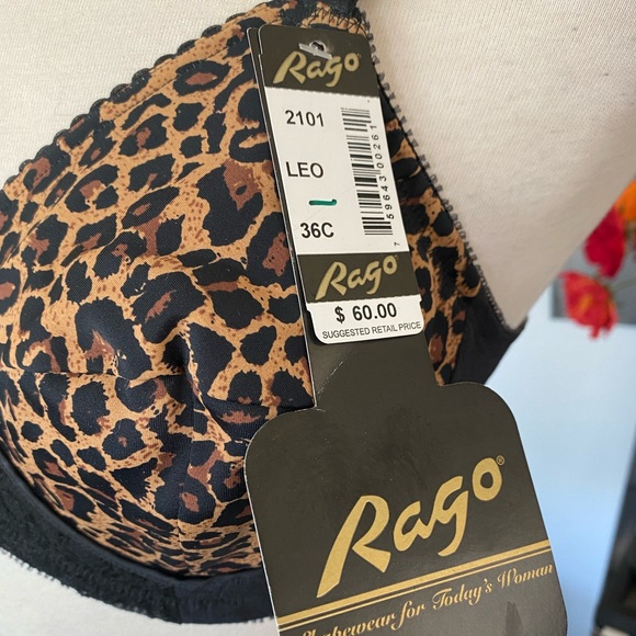 🐆 RAGO RETRO BRA PINUP VINTAGE SEXY LEOPARD - Picture 3 of 9